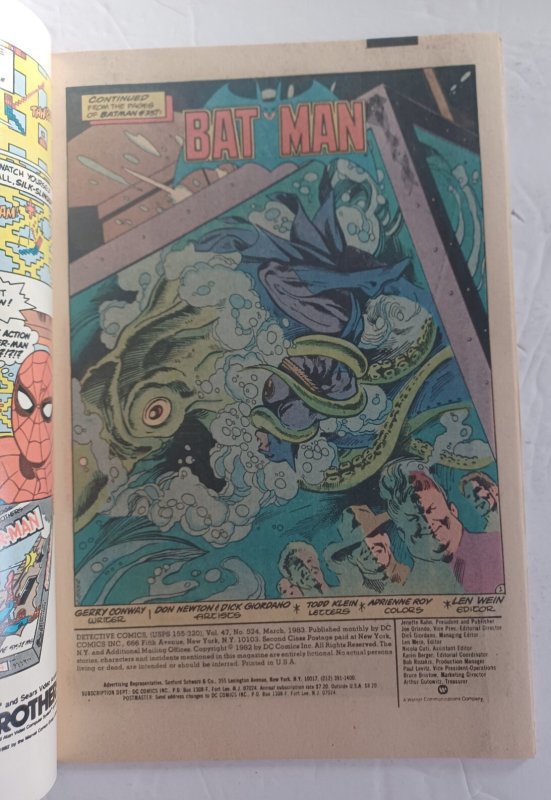 Detective Comics #524 - Batman - 1st full Killer Croc - KEY - 1983 - VF/NM