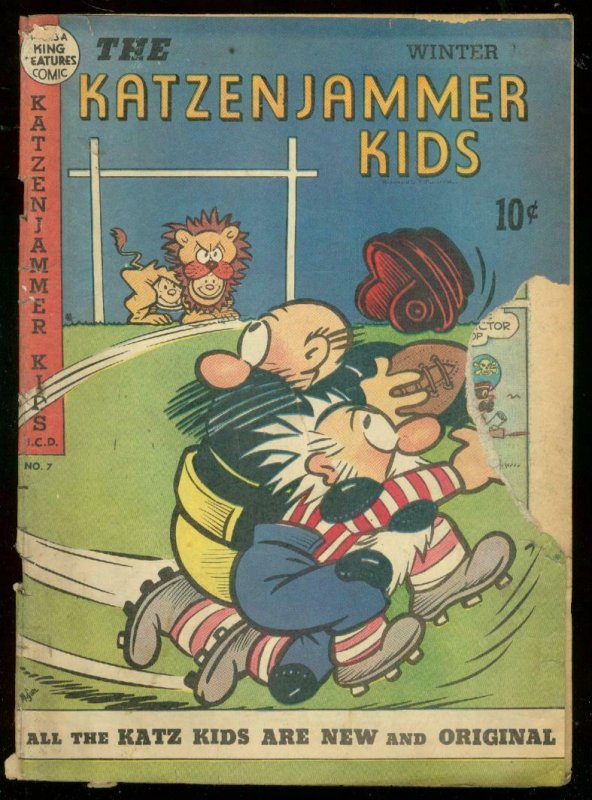 KATZENJAMMER KIDS #7 1949-FOOTBALL COVER-SLAPSTICK ART FR/G