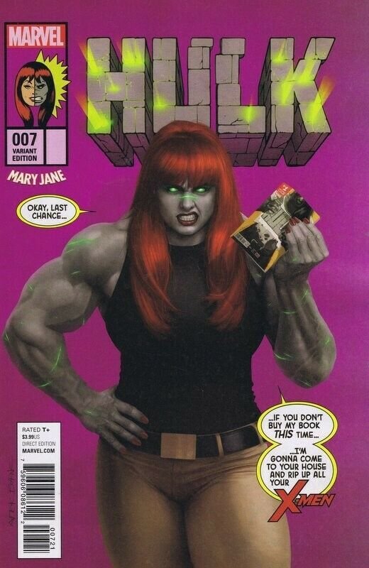 Hulk Vol 4 #7 ORIGINAL Vintage 2017 Marvel Comics Rahzzah Mary Jane Lenticular