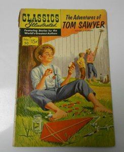 1948 CLASSICS ILLUSTRATED #50 Adventures of Tom Sawyer VG-