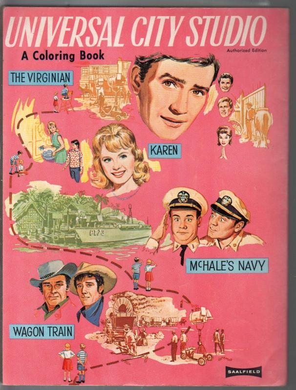 Universal City Studio Coloring Book #9576-1964-Virginian-McHale's Navy-G/VG