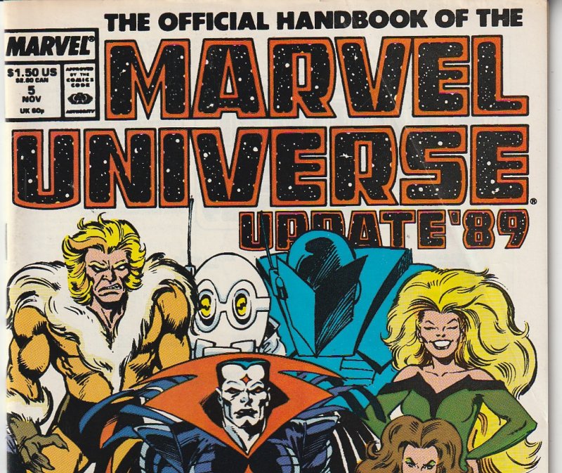 Official Hand book to The Marvel Universe Update ’89 # 5
