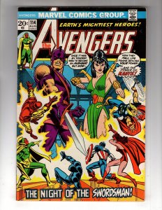 The Avengers #114 (1973) 1st Cover Appearance of MANTIS! Bronze Classic / HCA3