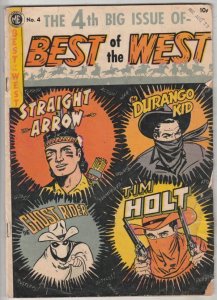 Best Of The West #4 (Aug-52) VG+ Affordable-Grade Ghost Rider, Durango Kid, T...