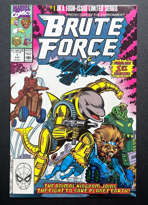 Brute Force #1 (1990) 1st App of Brute Force Team - VF/NM
