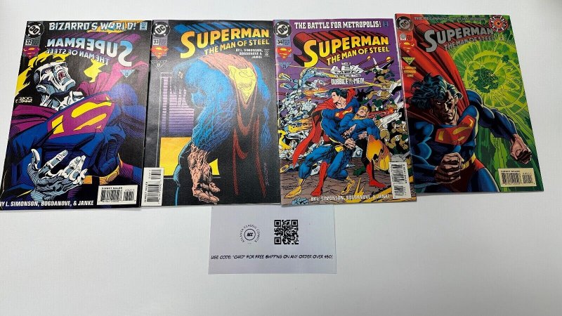 4  Superman the man of steel DC Comic Book # 32 33 34 0 Batman Flash 62 CT5