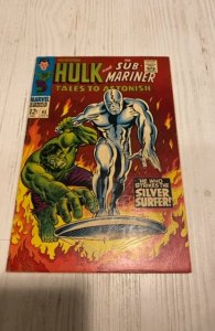 Tales to Astonish #92 -)silver surfer vs the Hulk good color solid fn++