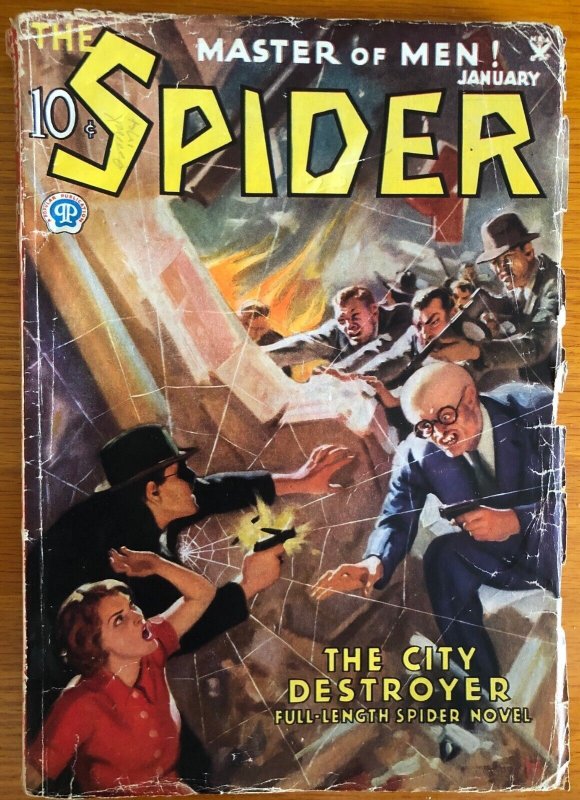 The SPIDER Jan 1935  VG  pulp