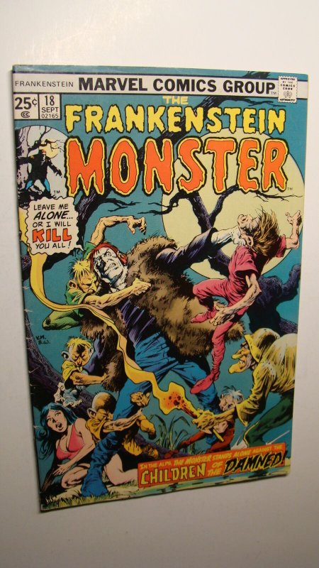 FRANKENSTEIN MONSTER 18 *NICE* VS CHILDREN OF DAMNED WRIGHTSON ART LAST ISSUE