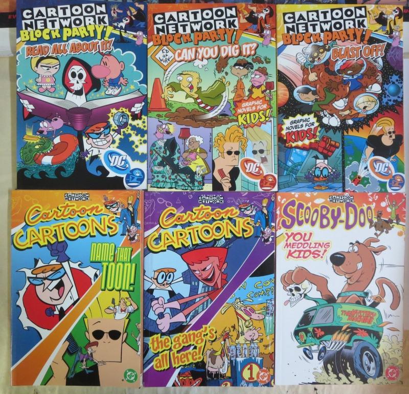 Cartoon Network DC Comics Paperbacks Lot of 6 Diff feat Dexter Courage Eddy++