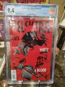 ELEKTRA: BLACK WHITE & BLOOD #2 (2022) CGC 9.4 ADAM HUGHES NEGATIVE SPACE COVER