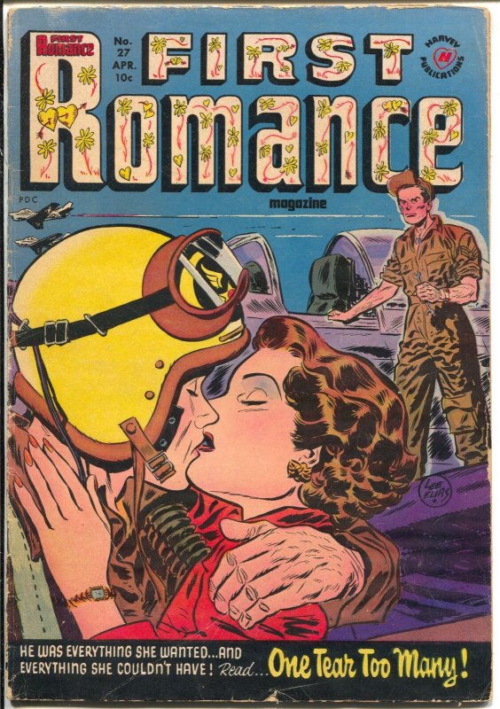 First  Romance #27 1954-Harvey-Bob Powell art-classic cold war issue-VG+