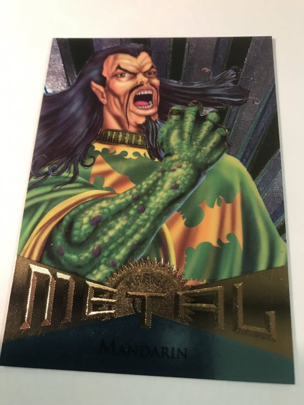 MANDARIN #24 card : Marvel Metal 1995 Fleer Chromium; NM/M X-men Avengers, base