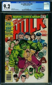 INCREDIBLE HULK #200, CGC 9.2 NM-