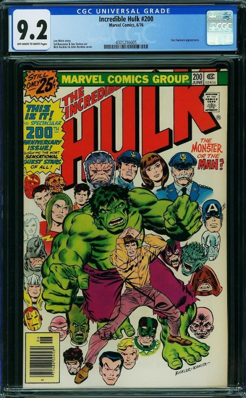 INCREDIBLE HULK #200, CGC 9.2 NM-