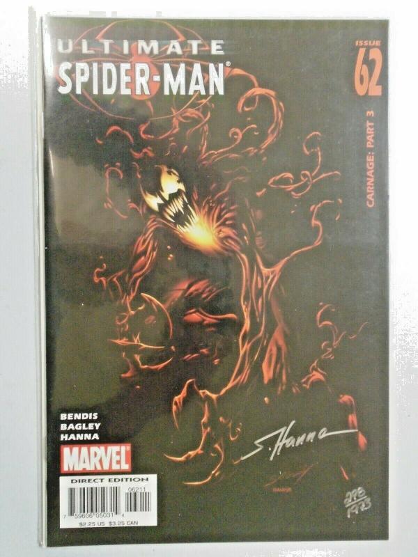 Ultimate Spider-Man #62 signed Scott Hanna COA 8.0 VF (2004)