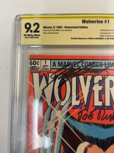 Wolverine # 1 CBCS 9.2 GRADED Comic Book SIGNED 2X Claremont + Marvel Comic JH6