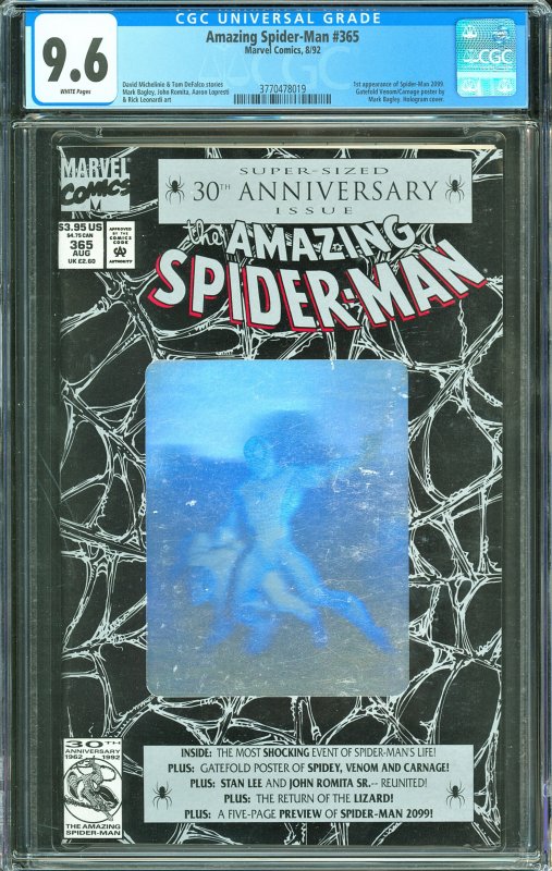 The Amazing Spider-Man #365 (1992) Graded 9.6 - 1st App. Spider-Man 2099