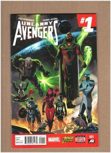 Uncanny Avengers #1 Marvel Comics 2015 Rick Remender Vision Rogue NM- 9.2