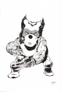 'Do You Pooh?' Miller Style Wolverine Pooh Signed Art by Marat Mychaels