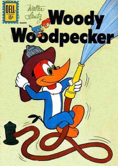 Woody Woodpecker (Walter Lantz ) #71 VG ; Dell | low grade comic March 1962 fire