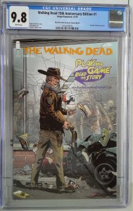 WALKING DEAD #1 (2018) 15TH ANN PLAY THE GAME READ THE STORY CGC 9.8 (SLAB GR...