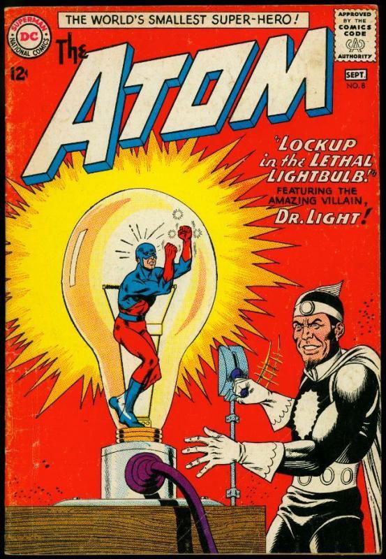 The Atom #8 1963- Dr Light cover- DC Silver Age- Gil Kane G/VG