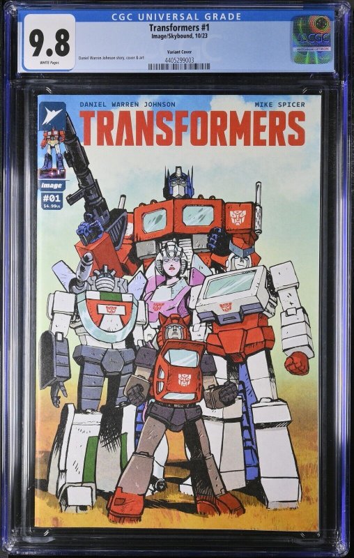 Transformers #1 CGC 9.8 1st Printing Johnson Variant Image 2023 Void Rivals WP