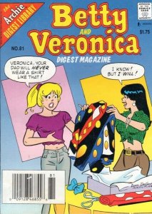Betty and Veronica Digest Magazine #81 (Newsstand) VF ; Archie |