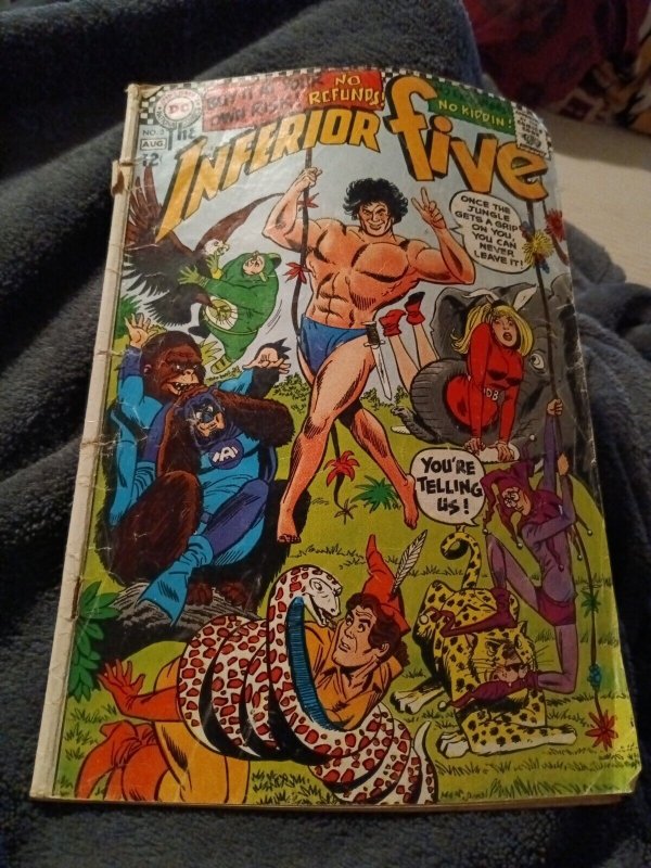 Inferior Five #3 Tarzan of the Apes Parody   DC Comics Aug 1967 silver age hero