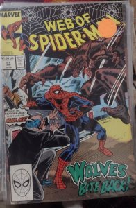 Web of spider-man # 51  1989 marvel disney    chamelon wolves bite back