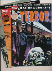 3 Issues of Topps Ray Bradbury's Special Terror, Martian, etc ~ VF+/NM (PF270)