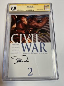 Civil War (2006) # 2 (CGC 9.8 SS WP) Sketch Steve McNiven