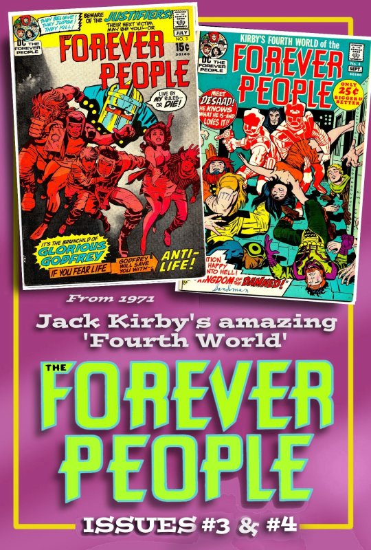 FOREVER PEOPLE  #3 & #4 (1971) 8.0 VF Jack Kirby's Fourth World Hippies!