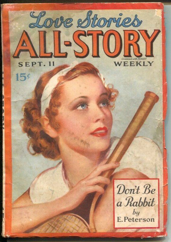 Love Stories All-Story 9/11/1937-all female pulp authors-pretty tennis player...