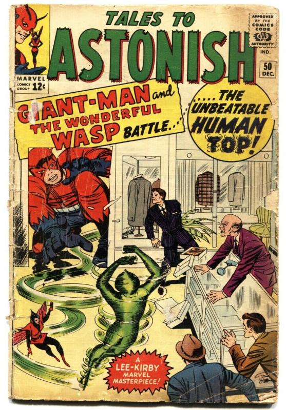 TALES TO ASTONISH #50 1963-MARVEL-WASP-GIANT-MAN-HUMAN TOP ORIGIN-DITKO-good