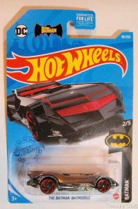 Hot Wheels - DC - Batman - The Batman Batmobile - 56/250 - 2/5 - Red Wheels 