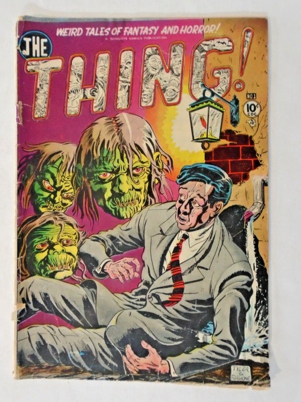 The Thing (1952, Charlton) #1gvg; Shrunken Head Cover, Decapitation, Rats, More!