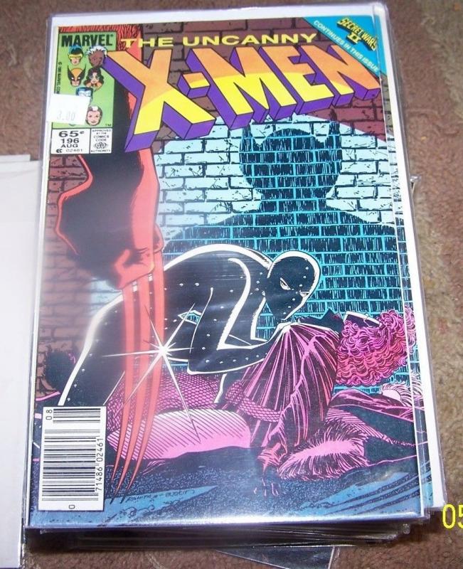 UNCANNY X-MEN #196  1985, Marvel secret wars wolverine beyonder