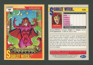 1991 Marvel Comics II  Card  #26 ( Scarlett Witch )  MINT