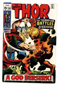 THOR #166 1969 HIM / Warlock fight - Comic Book FN/VF