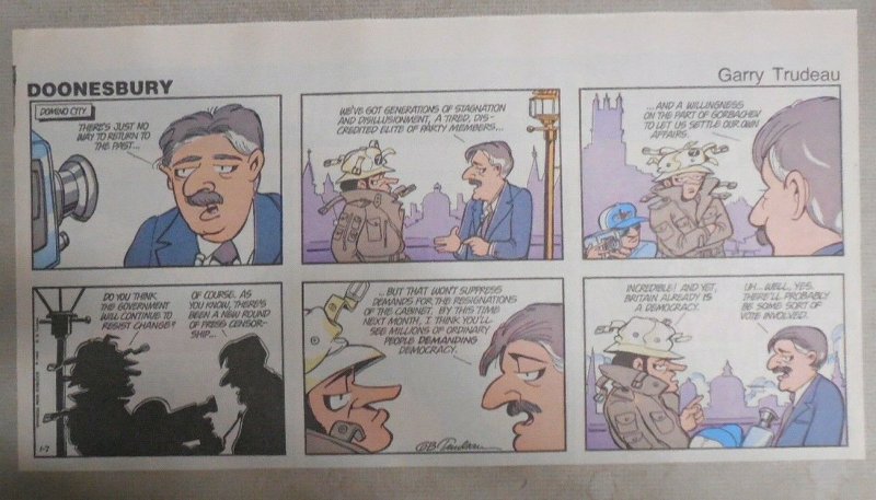 (51) Doonesbury Sundays by GB Trudeau from 1-12,1990 Size: 7.5 x 13 inches