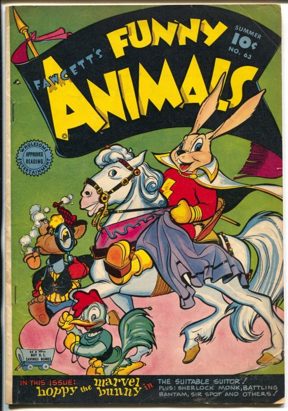 Fawcett's Funny Animals #63 1949-Fawcett-Hoppy Capt Marvel Bunny-VG+