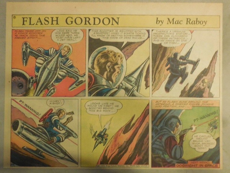 Flash Gordon Sunday Page by Mac Raboy from 5/30/1954 Half Page Size 