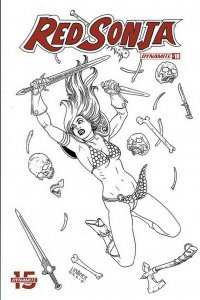 RED SONJA (2018 D. E.) #10 VARIANT 1:25 LINSNER B&W INCV PRESALE-11/06