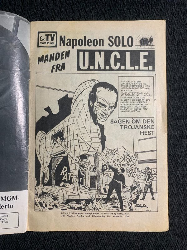 1968 MAN FROM UNCLE Napoleon Solo Foreign Comic #10 GD+ 2.5 En TV Serie
