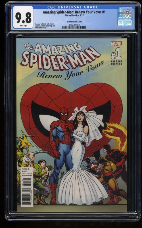 Amazing Spider-Man: Renew Your Vows #1 CGC NM/M 9.8 1:1000 Romita Wedding