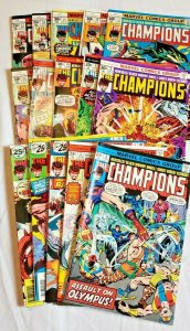 Champions #3 through 17, LOT price 1975 - 1977 Ghost Rider Black Widow Hercules! 