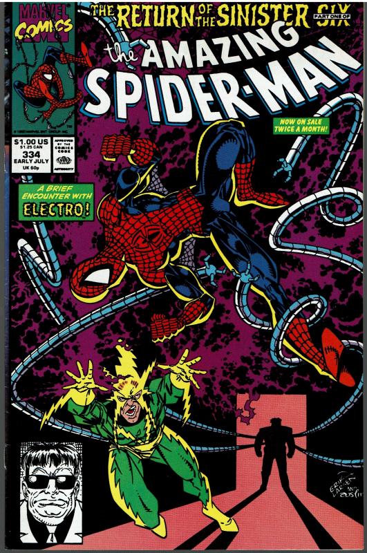 Amazing Spider-man #334, 8.0 or Better