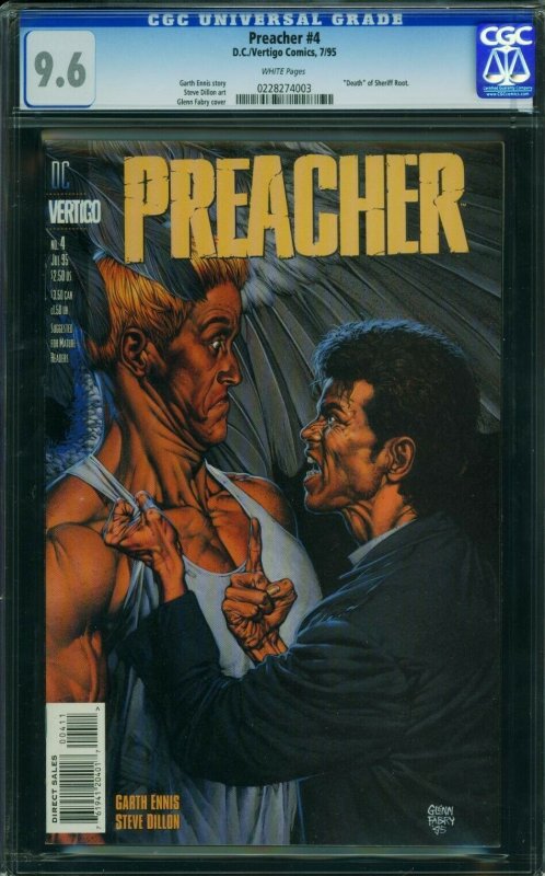 PREACHER #4-CGC 9.6-1995-WP-GARTH ENNIS/STEVE DILLON 0228274003